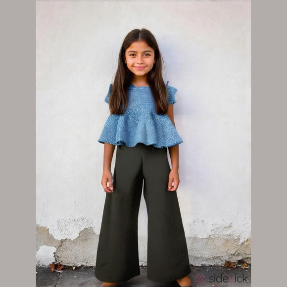 Cat & Jack Other - Cat & Jack Girls XL Blue Top & Black Pants Set